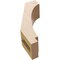 Ekena Millwork 3-inch W x 6-inch D x 10-inch H Imperial Rough Cedar Woodgrain TimberThane Knee Brace, Primed BRCUR03X06X10IMPRCPR - alternate 6